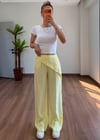Fularlı Sarı Pantolon