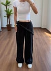 Fularlı Siyah Pantolon