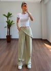 Fularlı Yeşil Pantolon
