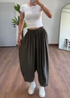 Haki Modal Kumaş Şalvar Pantolon