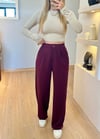 Jakar Bordo Kumaş Pantolon
