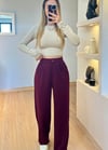 Jakar Bordo Kumaş Pantolon