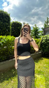 Kadın Ajur Detay Etek Crop Takım