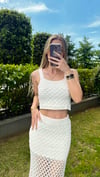 Kadın Ajur Detay Etek Crop Takım