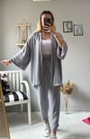 kadın alt üst kimono takım