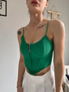 kadın askılı fermuarlı croptop