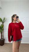 Kadın bisiklet yaka Basic sweatshirt