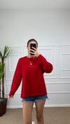 Kadın bisiklet yaka Basic sweatshirt