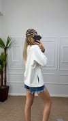 Kadın bisiklet yaka Basic sweatshirt