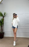 Kadın bisiklet yaka Basic sweatshirt