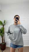 Kadın bisiklet yaka Basic sweatshirt