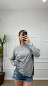 Kadın bisiklet yaka Basic sweatshirt