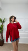 Kadın bisiklet yaka Basic sweatshirt