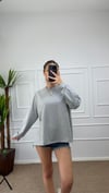 Kadın bisiklet yaka Basic sweatshirt