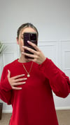 Kadın bisiklet yaka Basic sweatshirt