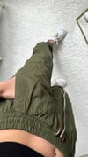 kadın cepli bel-bilek lastikli kargo-paraşüt pantolon