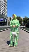 kadın çok renkli gömlek pantolon yazlık ince takım