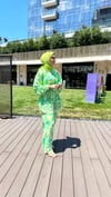 kadın çok renkli gömlek pantolon yazlık ince takım