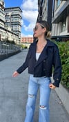kadın crop trençkot