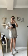 kadın desenli şort kimono takımı