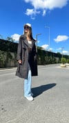 kadın diz altı bel kuşak trençkot