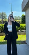 Kadın Double Kumaş İp Bağlama Detay Blazer Ceket