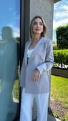 Kadın Double Kumaş İp Bağlama Detay Blazer Ceket
