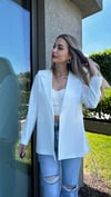 Kadın Double Kumaş İp Bağlama Detay Blazer Ceket