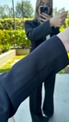 Kadın Double Kumaş İp Bağlama Detay Blazer Ceket