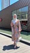 kadın etnik desen uzun kimono