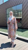 kadın etnik desen uzun kimono