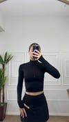 Kadın fermuarlı parmak geçmeli body