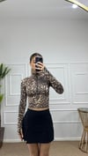 Kadın fermuarlı parmak geçmeli body
