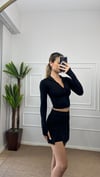 Kadın fermuarlı parmak geçmeli body
