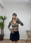 Kadın fermuarlı parmak geçmeli body