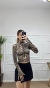 Kadın fermuarlı parmak geçmeli body
