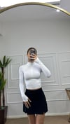 Kadın fermuarlı parmak geçmeli body