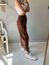 kadın gofret kumaş şalvar pantolonlar