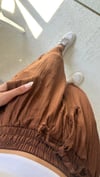 kadın gofret kumaş şalvar pantolonlar