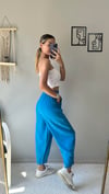 kadın gofret kumaş şalvar pantolonlar