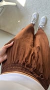 kadın gofret kumaş şalvar pantolonlar