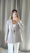 Kadın Gri İpli Blazer Ceket