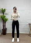 Kadın kahverengi muadil marka mom jean