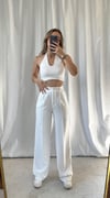 Kadın Keten Palazzo Pantolon