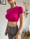 kadın kısa kol crop body