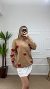 Kadın kurdele detay oversize triko kazak