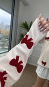 Kadın kurdele detay oversize triko kazak