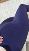 Kadın Lacivert Çımalı Yüksek Bel Likralı Esnek Pantolon