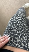 Kadın leopar desen mom jean