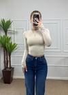 Kadın mavi renk mom jean